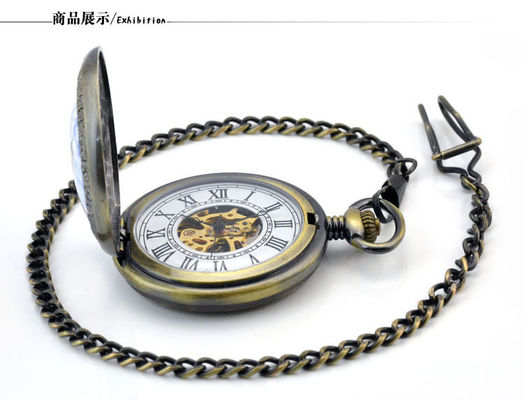 Nostalgie-Weinlese-Taschen-Uhr-Uhr 3bar wasserdichtes Multiapplication
