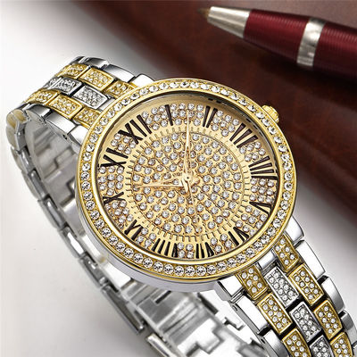 10bar wasserdichter silberner Diamond Watch Womens, PC21 Weißgold Diamond Watch