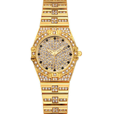 10bar wasserdichter silberner Diamond Watch Womens, PC21 Weißgold Diamond Watch
