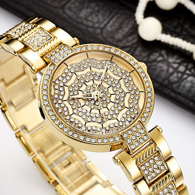 10bar wasserdichter silberner Diamond Watch Womens, PC21 Weißgold Diamond Watch