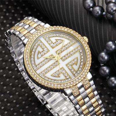 10bar wasserdichter silberner Diamond Watch Womens, PC21 Weißgold Diamond Watch