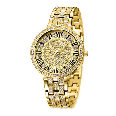 10bar wasserdichter silberner Diamond Watch Womens, PC21 Weißgold Diamond Watch