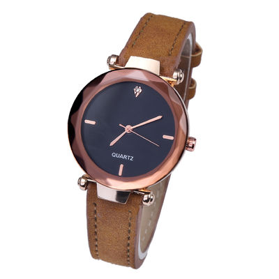 Wirkliches Diamond Watches For Women 23cm Legether Band Laipute rüstete sich aus