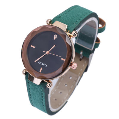 Wirkliches Diamond Watches For Women 23cm Legether Band Laipute rüstete sich aus
