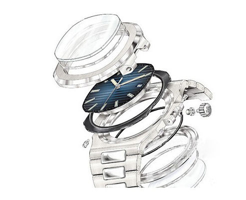 Laipute-Legierungs-Quarz-Armbanduhr, unbedeutende Edelstahl-Uhr SS316L