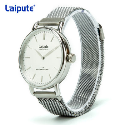 Soem-Edelstahl Mesh Bracelet Watch, der Edelstahl-Uhr-Laterne der Männer