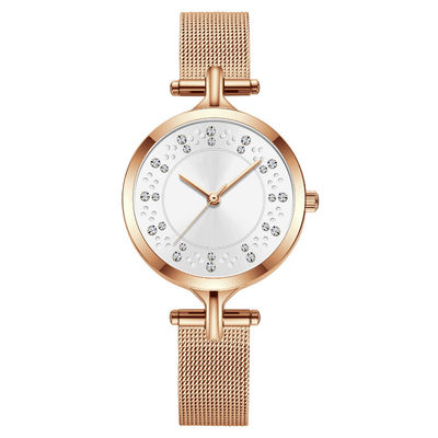 3ATM wasserdichter echter Diamond Quartz Watch Vacuum Electroplating Skinfriendly