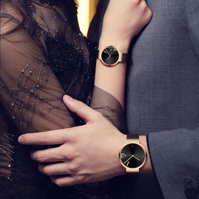 Versteckter Wasserbeweis 36mm der Verschluss-Paar-Quarz-Uhr-5bar Durchmesser