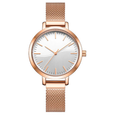Luxusfrauen-Quarz-Armbanduhr wasserdichtes rostfreies Heatproof