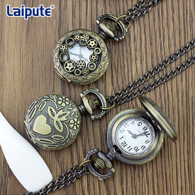 Vorzügliche prägeartige Weinlese-Taschen-Uhr-Uhr mit 27mm Skala-Münze sortierte