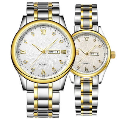 Wasserdichte Quarz-Uhr der Paar-5ATM, Sandproof Diamond Couple Watches