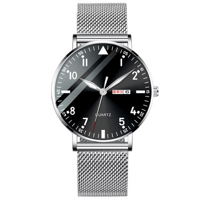 Stärke der Doppelschicht-Multifunktionsuhr-Edelstahl-Rückseiten-Armband-Uhr-6mm