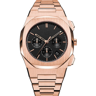 SUS316L-Edelstahl-Quarz-Armbanduhr-Chronograph mit SR626SW-Batterie