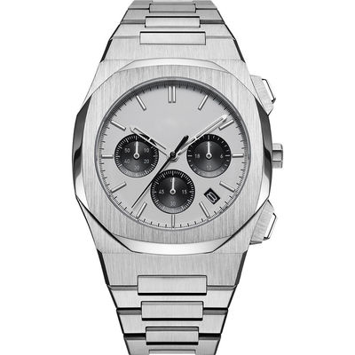 SUS316L-Edelstahl-Quarz-Armbanduhr-Chronograph mit SR626SW-Batterie