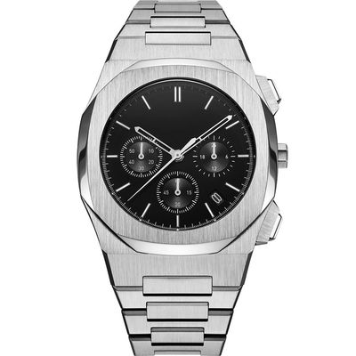 SUS316L-Edelstahl-Quarz-Armbanduhr-Chronograph mit SR626SW-Batterie