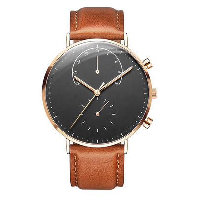 Quarz-Armbanduhr des Edelstahl-316l, 36mm Armbanduhr mit vibrierender Warnung