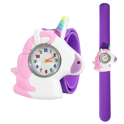 Wasserdichtes Arcylic Material Unicorn Quartz Kids Watchs 0.6cm Stärke-3ATM