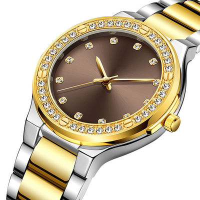 ROHS echter Diamond Quartz Watch, Hardlex Diamond Bracelet Watch For Ladys