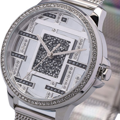 Wasserdichte des Edelstahl-5ATM Stärke Quarz-der Armbanduhr-10.4mm