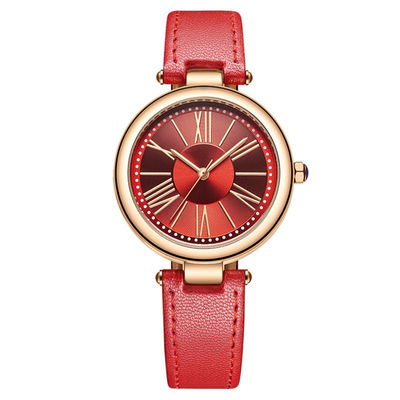 Der Edelstahl der abgrifffesten Frauen imprägniern Uhr 3 Pin Design