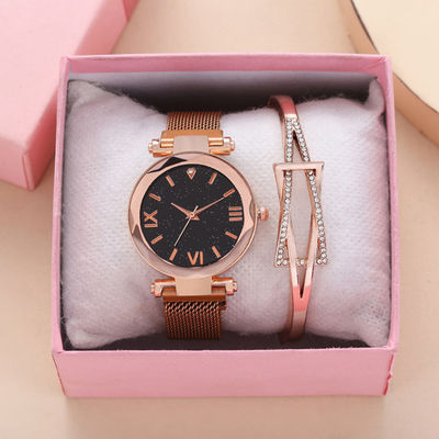 Die Armbanduhr-Geschenk der Frauen eingestellt mit Gypsophilaskala Nonwaterproof