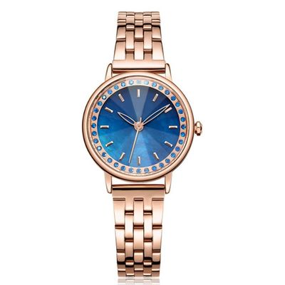 3ATM wasserdichter echter Diamond Quartz Watch Tempered Glazed