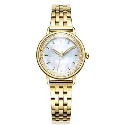 3ATM wasserdichter echter Diamond Quartz Watch Tempered Glazed