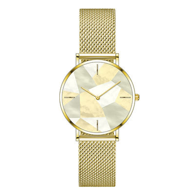 SS316L-Frauen Wasser-beständiges der Quarz-Edelstahl-der Uhr-3atm