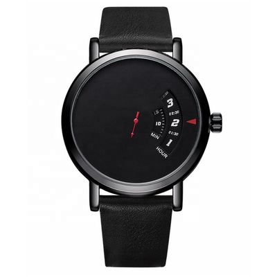 Schwarzes Kettengewicht der legierungs-Quarz-Armbanduhr-3ATM Antiwater 70g