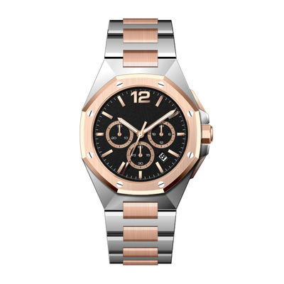 Rose Gold Quartz Battery Wristwatches 10Bar wasserdichtes JS25 Movt