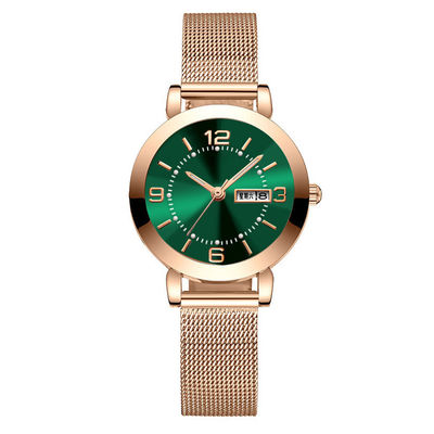 Luxus-Japan-Bewegungs-Frauen-Quarz-Chronograph-Armbanduhr