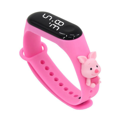 Kinderkarikatur-elektronisches Armband-Uhr-thermoplastisches Silikon-rechteckiger Kasten
