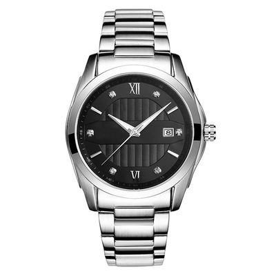 Automatischer das Geschäfts-Diamond Studded Watch With Steel-Gurt der mechanischen Männer
