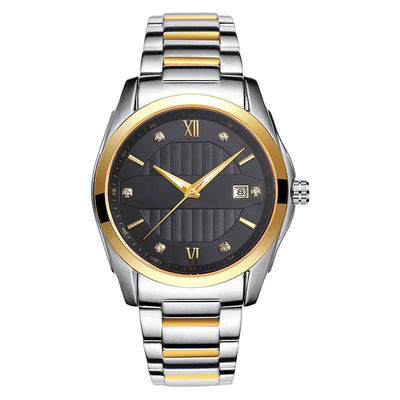 Automatischer das Geschäfts-Diamond Studded Watch With Steel-Gurt der mechanischen Männer