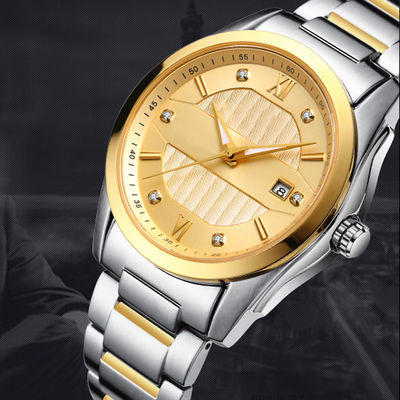 Automatischer das Geschäfts-Diamond Studded Watch With Steel-Gurt der mechanischen Männer