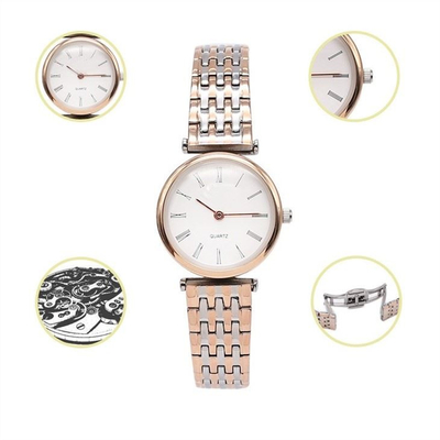 Besonders angefertigt verbinden Sie Edelstahl-Armband-Uhr des Quarz-Uhr-Chronograph-316l