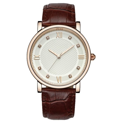 Mode-Diamond Dial Couple Watch Genuine-Geschäfts-Quarz-analoge Uhr