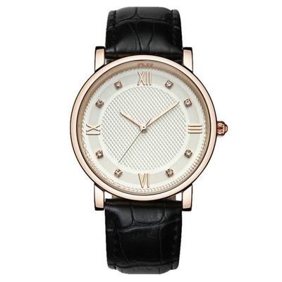 Mode-Diamond Dial Couple Watch Genuine-Geschäfts-Quarz-analoge Uhr