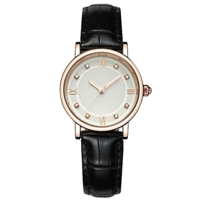 Mode-Diamond Dial Couple Watch Genuine-Geschäfts-Quarz-analoge Uhr