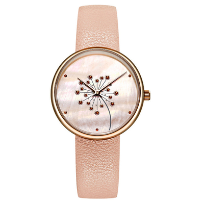 Bügel 9mm Stärke-Damen-Quarz-Uhr-Sapphire Mineral Mirrors 115mm