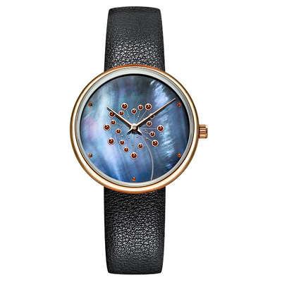 Bügel 9mm Stärke-Damen-Quarz-Uhr-Sapphire Mineral Mirrors 115mm