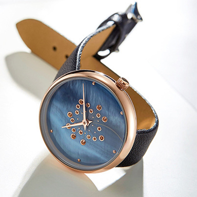 Bügel 9mm Stärke-Damen-Quarz-Uhr-Sapphire Mineral Mirrors 115mm