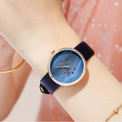 Bügel 9mm Stärke-Damen-Quarz-Uhr-Sapphire Mineral Mirrors 115mm