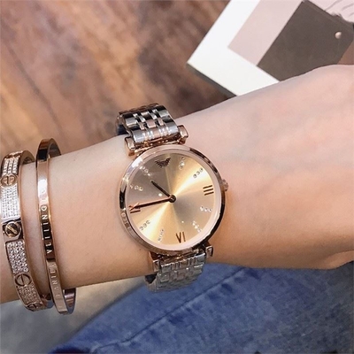 Analoge Edelstahl-Quarz-Uhr 30mm Dia Casual Aesthetic Mirror
