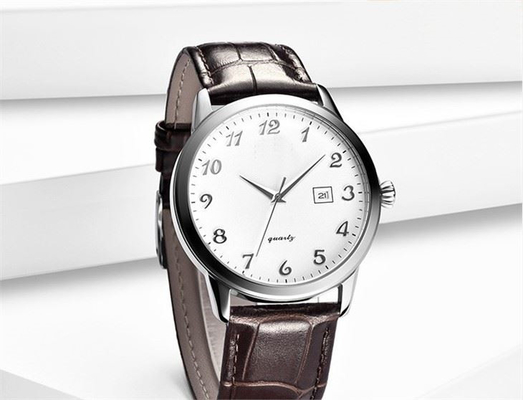 Gurt der Lederband-Chronograph-Armbanduhr-42mm der Skala-220mm