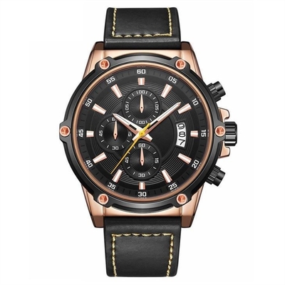Geschäfts-Kalender-Quarz-Sport passt 38mm Oberflächen-3ATM wasserdicht auf