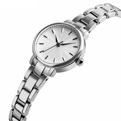 Bügel-Glas-Spiegel Zink-Legierungs-echter Diamond Quartz Watchs 8mm