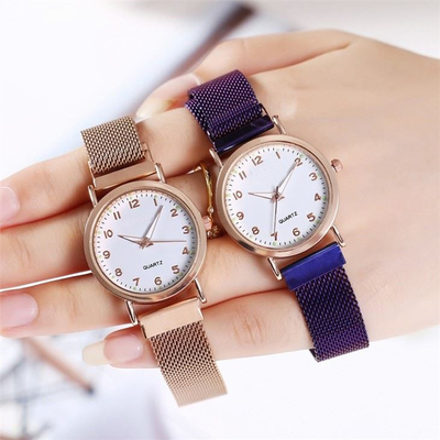 Kasten-Stoß-Krone Milan Magnetic Strap Women Quartz-Uhr-29mm