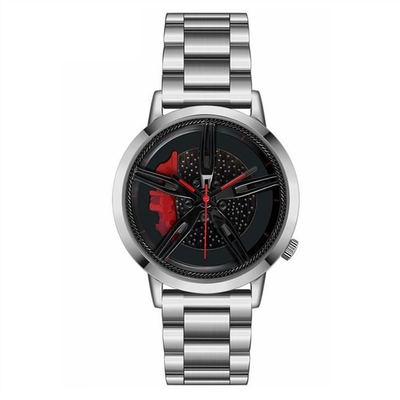 20mm Bügel-Edelstahl-Quarz-Armbanduhr-Skelett-Skala-männlicher Stahl ROHS