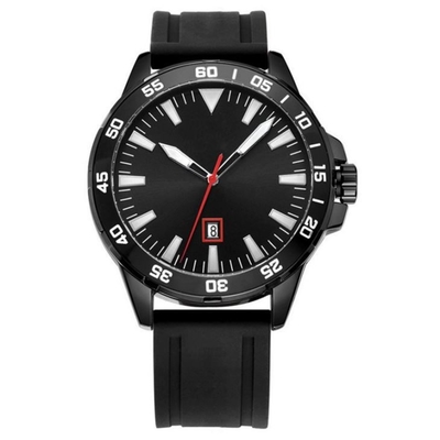 Quarzwerk der 252mm Bügel-Silikon-Sport-Mann-Uhr-3ATM mit Einfassung